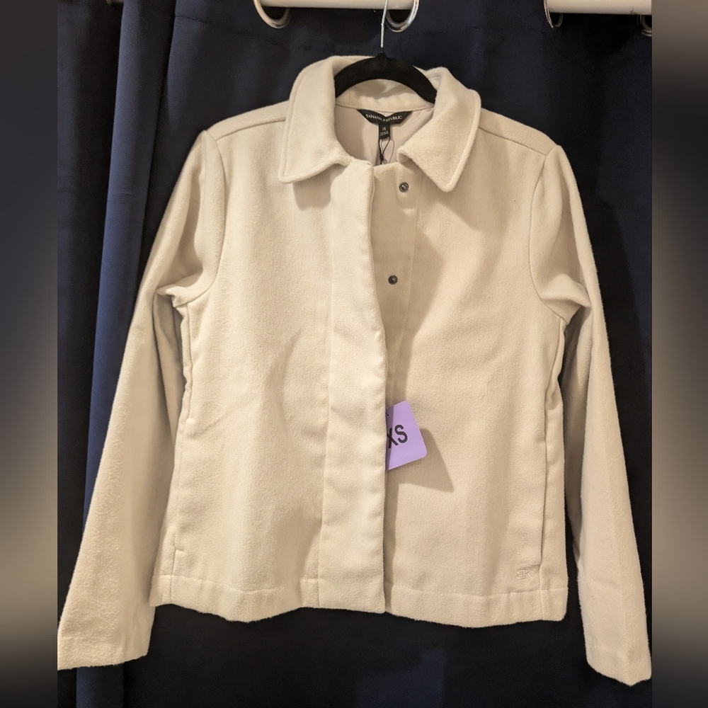 Banana Republic Cream Jacket with Snap Buttons - Picture 2 of 16